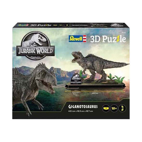 Zestaw do budowania puzzli 3D firmy Revell Jurassic World - Giganotozaur - 60 elementów.