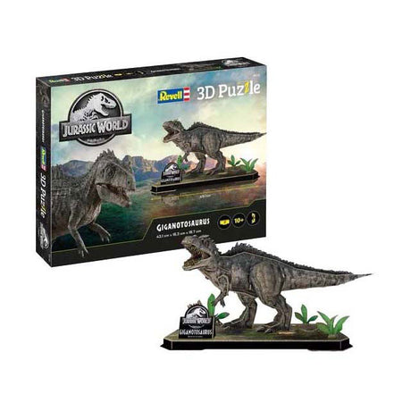 Zestaw do budowania puzzli 3D firmy Revell Jurassic World - Giganotozaur - 60 elementów.