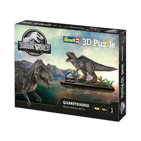 Zestaw do budowania puzzli 3D firmy Revell Jurassic World - Giganotozaur - 60 elementów.