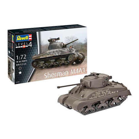 Zestaw do sklejania firmy Revell - Sherman M4A1 1:72 - 86 elementów.