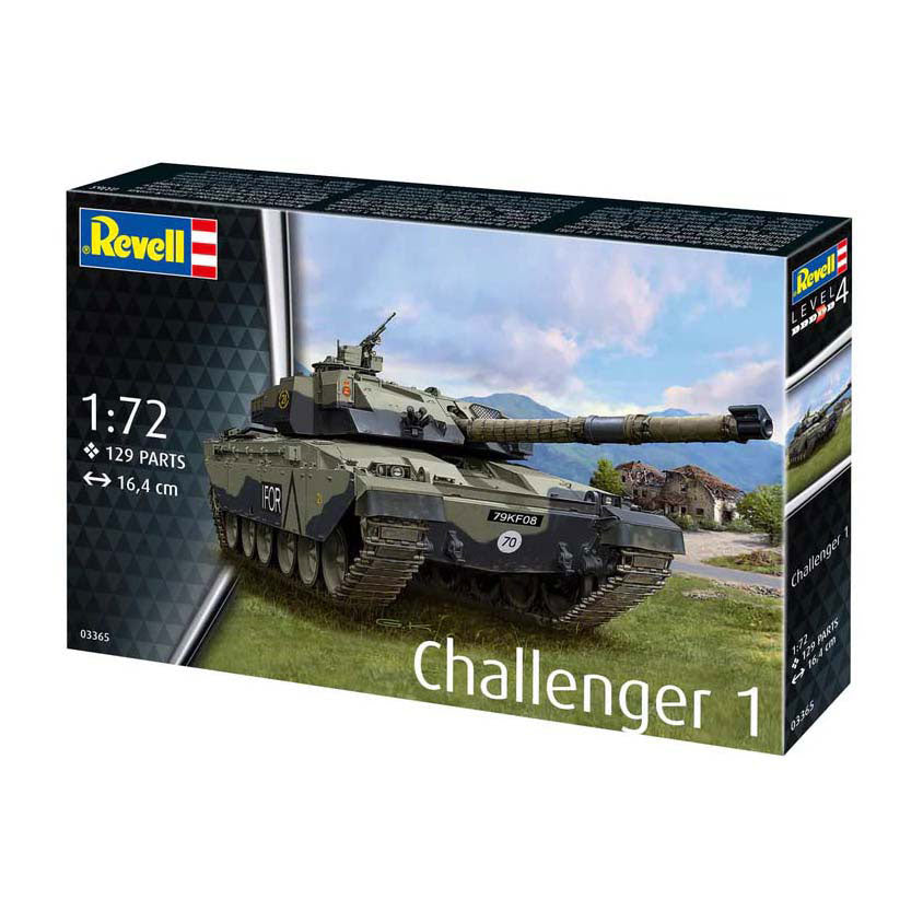 Zestaw do budowania modeli Revell - Challenger 1 1:72 - 129 elementów.