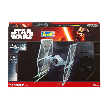 Zestaw do sklejania firmy Revell - podróż kosmiczna - myśliwiec Star Wars 1:110 - 22 elementy.