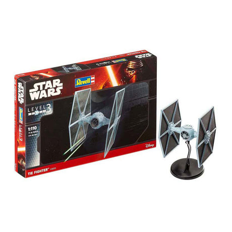 Zestaw do sklejania firmy Revell - podróż kosmiczna - myśliwiec Star Wars 1:110 - 22 elementy.
