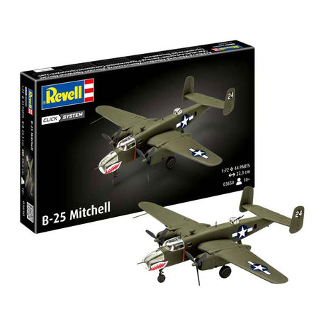 Revell zestaw do budowania modeli pojazdów wojskowych - 03650 b-25 Mitchell Easy-Click-system plastikowy - 1:72 - modelarstwo