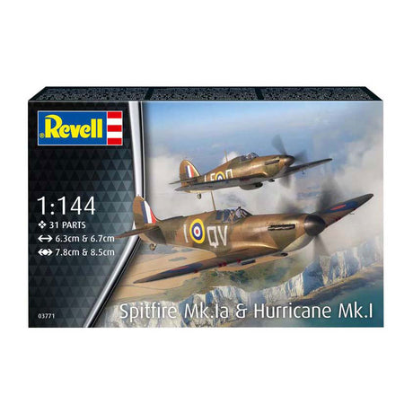 Zestaw do sklejania Revell - Spitfire mk.1a hurricane mk.1 1:144 - 31 szt.