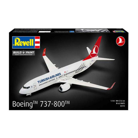 Zestaw do sklejania Revell - Boeing 737-800 Turkish Airlines 1:144 - 63 elementy.