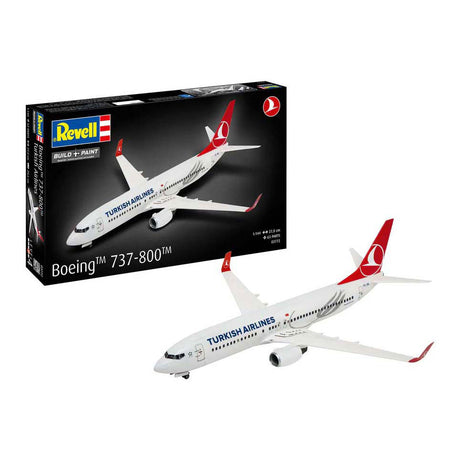 Zestaw do sklejania Revell - Boeing 737-800 Turkish Airlines 1:144 - 63 elementy.