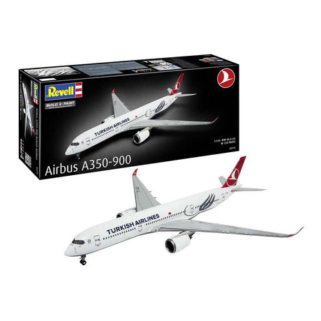 Zestaw do sklejania Revell - Airbus A350-900 tureckich linii lotniczych 1:144 - 120szt.