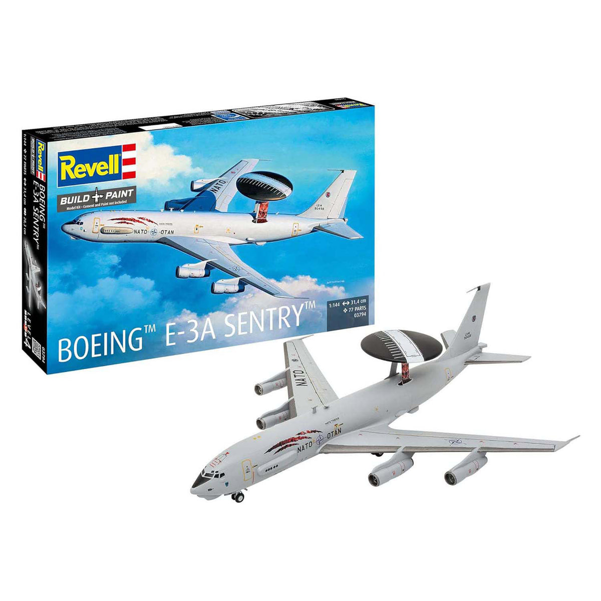 Zestaw modelarski firmy Revell - boeing e-3a wartowniczy