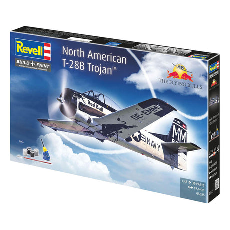Zestaw do budowania modeli firmy Revell - zestaw upominkowy Trojan T-28b: latające byki na 25. rocznicę. 1:48