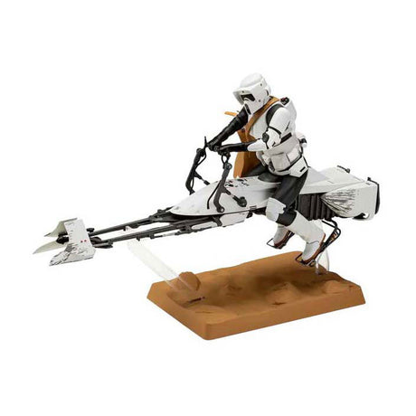 Zestaw do sklejania Revell Star Wars - Speeder Bike Mandalorian 1:12 - 102 elementy.