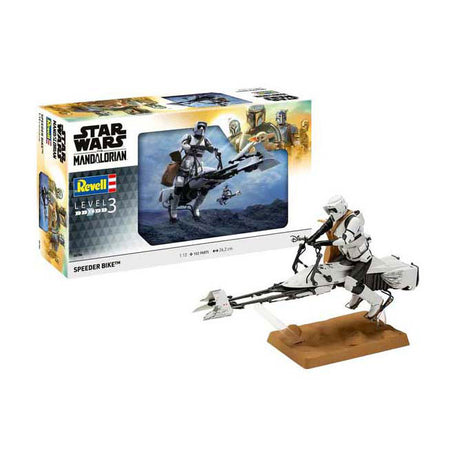 Zestaw do sklejania Revell Star Wars - Speeder Bike Mandalorian 1:12 - 102 elementy.