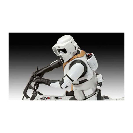 Zestaw do sklejania Revell Star Wars - Speeder Bike Mandalorian 1:12 - 102 elementy.