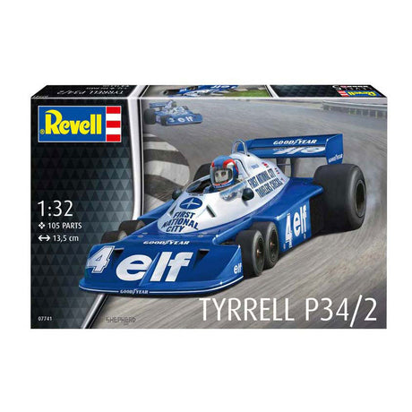 Revell zestaw modeli do składania pojazdów wojskowych - 07741 tyrrell p34 2 - 6-kołowy - plastikowy samochód Formuły 1 - 1:32 - modelarstwo