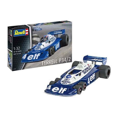 Revell zestaw modeli do składania pojazdów wojskowych - 07741 tyrrell p34 2 - 6-kołowy - plastikowy samochód Formuły 1 - 1:32 - modelarstwo