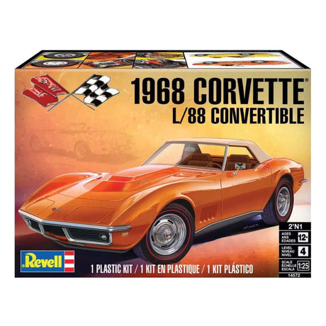 Zestaw do sklejania firmy Revell - korweta l-88 roadster '68 w skali 1:24