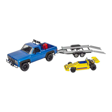 Zestaw modelarski firmy Revell - pickup chevy 4x4 z lat 78. z gokartem 1:25