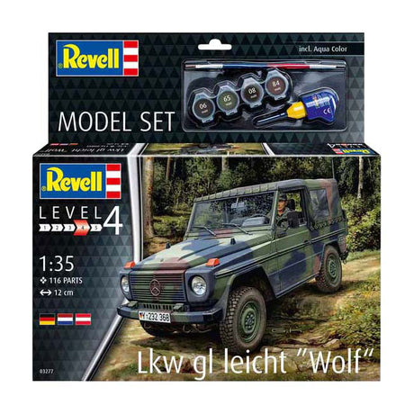Zestaw do sklejania Revell - lkw gl light wolf 1:35 - 116 elementów.
