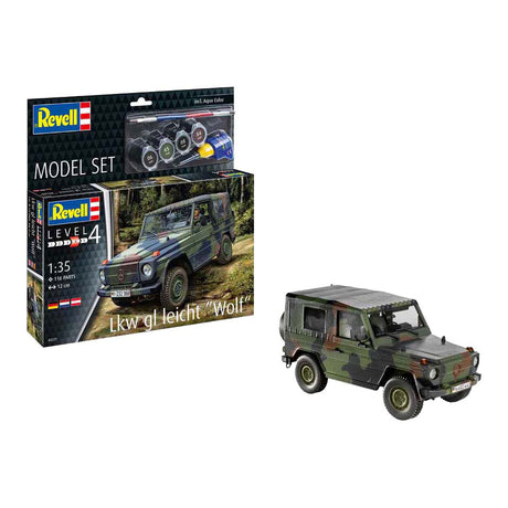 Zestaw do sklejania Revell - lkw gl light wolf 1:35 - 116 elementów.