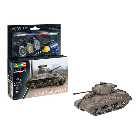 Zestaw do sklejania firmy Revell - Sherman M4A1 1:72 - 86 elementów.