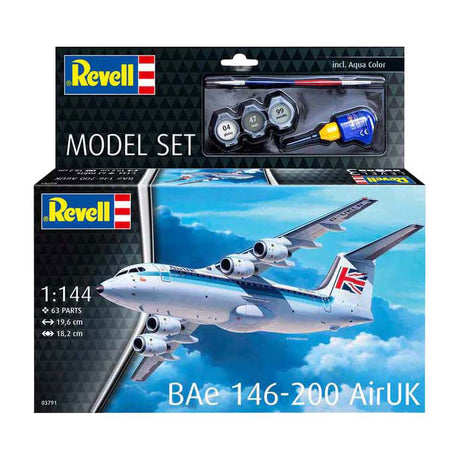 Zestaw do sklejania Revell - bae 146-200 airuk 1:144 - 63 szt.