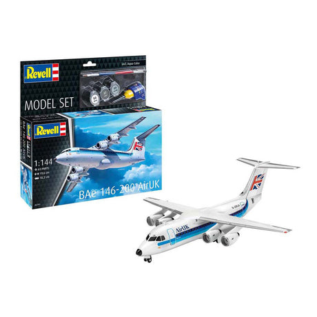 Zestaw do sklejania Revell - bae 146-200 airuk 1:144 - 63 szt.