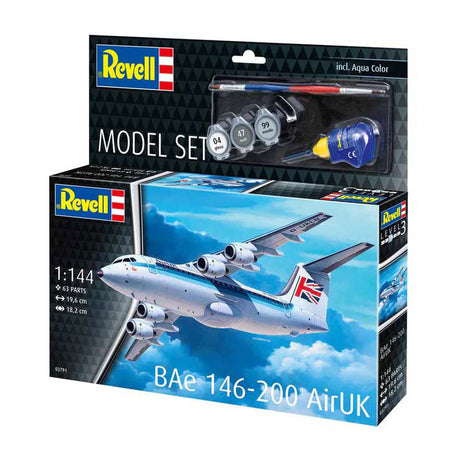 Zestaw do sklejania Revell - bae 146-200 airuk 1:144 - 63 szt.