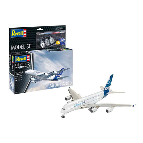 Zestaw do sklejania Revell - Airbus A380 1:288 - 48szt. - m.in. podstawowe kolory farb