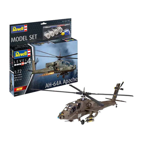 Zestaw do sklejania Revell - ah-64a Apache 1:72 - 71 szt. - m.in. podstawowe kolory farb