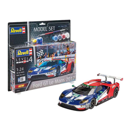 Zestaw do sklejania Revell - Ford GT Le Mans 1:24 - 88szt. - m.in. podstawowe kolory farb