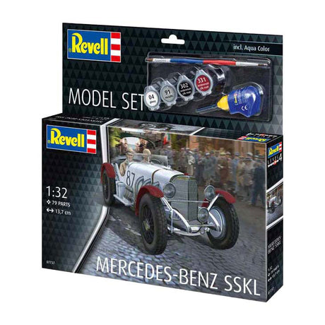 Zestaw do sklejania Revell - Mercedes-Benz SSKL 1:32 - 79szt. - m.in. podstawowe kolory farb