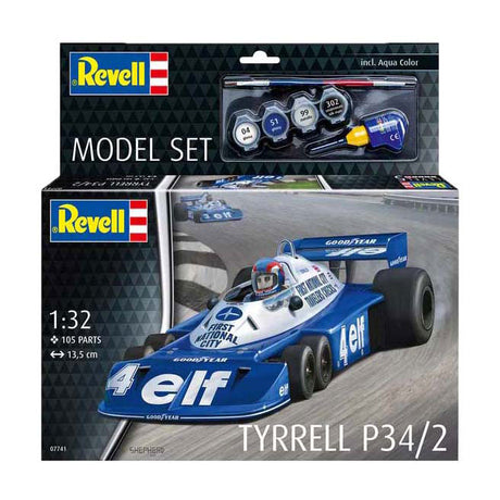 Zestaw do modelowania Revell - tyrrel p34 2 1:32 - 105 szt. - m.in. podstawowe kolory farb