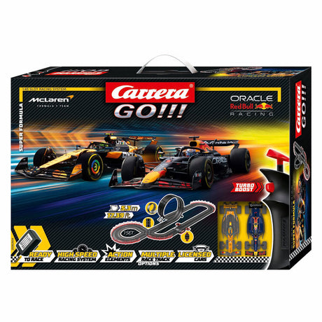 Carrera, idź!!! super formuła toru wyścigowego – m.in. verstappen, nr 1 kontra l. Norrisa, nr 4