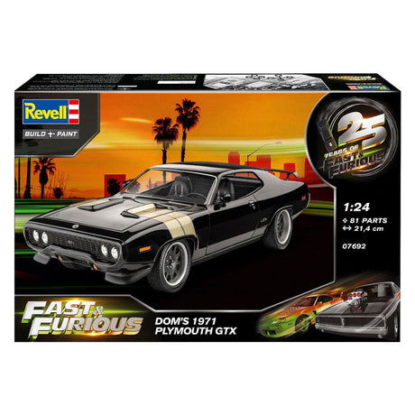 Zestaw modeli Revell Fast Furious - Dominic's 1971 Plymouth GTX 1:24 - 81szt.