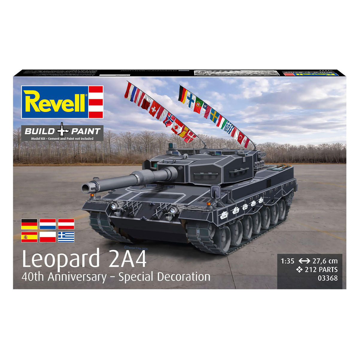 Model Revell Leopard 2a4 - specjalna dekoracja na 40. rocznicę 1:35 - 212 części.