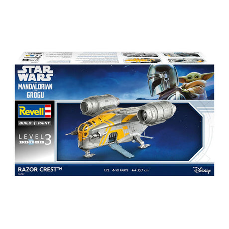 Zestaw modelarski firmy Revell z herbem mandaloriańskim i grogu do golenia w skali 1:72 - 101 sztuk.