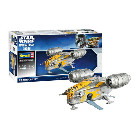 Zestaw modelarski firmy Revell z herbem mandaloriańskim i grogu do golenia w skali 1:72 - 101 sztuk.