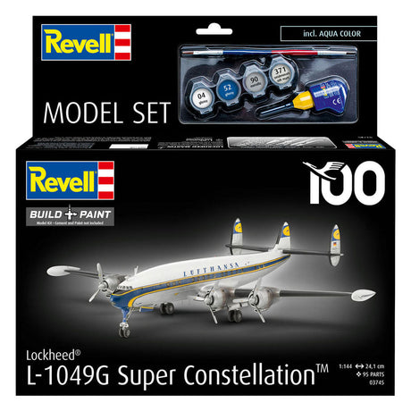 Zestaw do sklejania Revell Lockheed l.1049g Super Constellation Lufthansa 1:144 - 95szt.