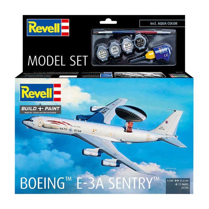 Zestaw modelarski Revell Zestaw modeli Boeinga e-3a 1:144 - 77szt.