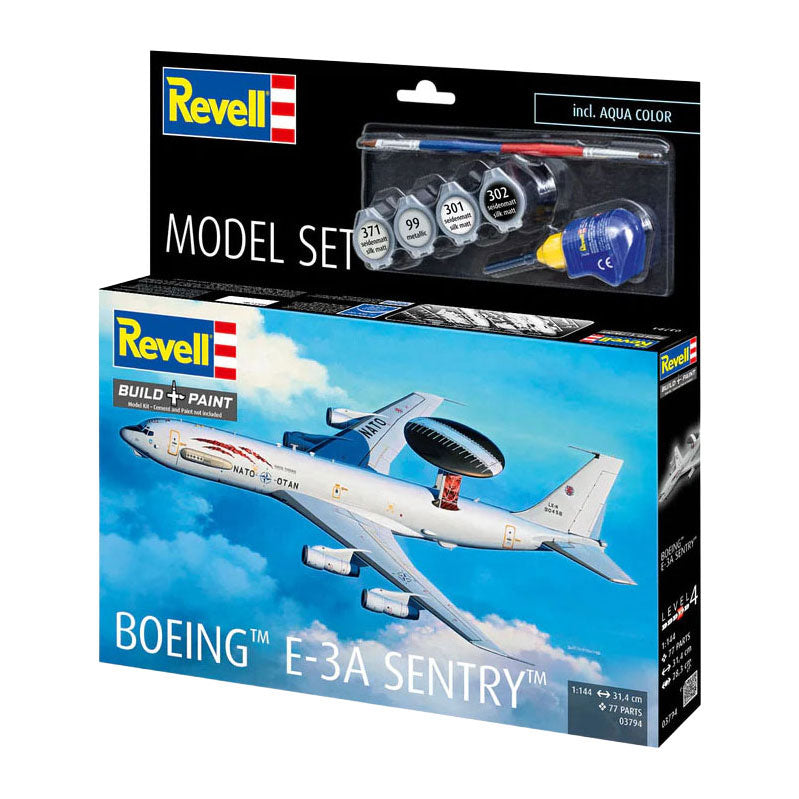 Zestaw modelarski Revell Zestaw modeli Boeinga e-3a 1:144 - 77szt.