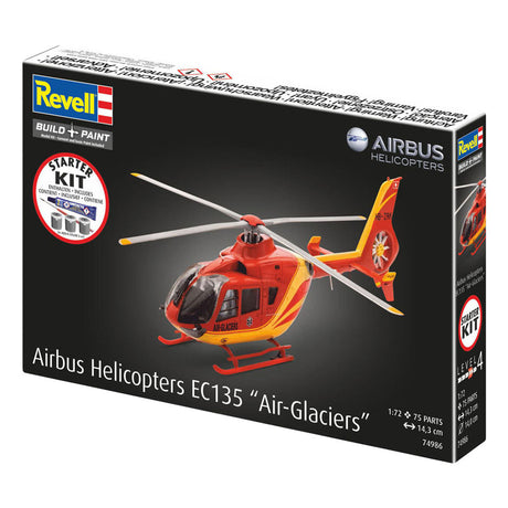 Zestaw modelarski Revell Zestaw startowy Helikoptery Airbus ec135 Lodowce powietrzne 1:72 - 75szt.