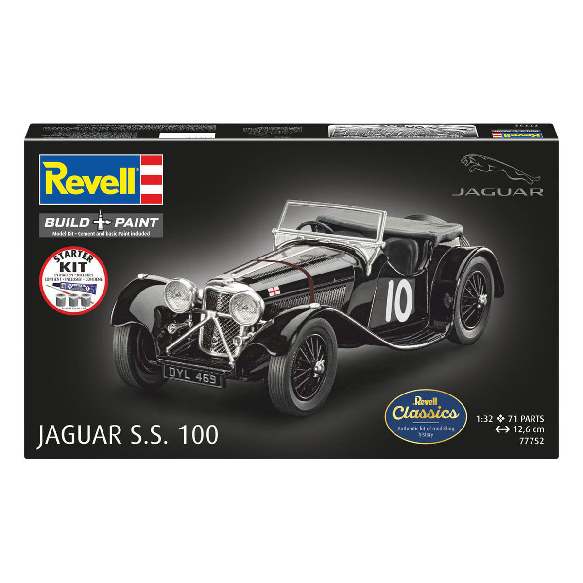 Zestaw startowy Revell do modelu Jaguar SS 100 1:32 - 75 szt.