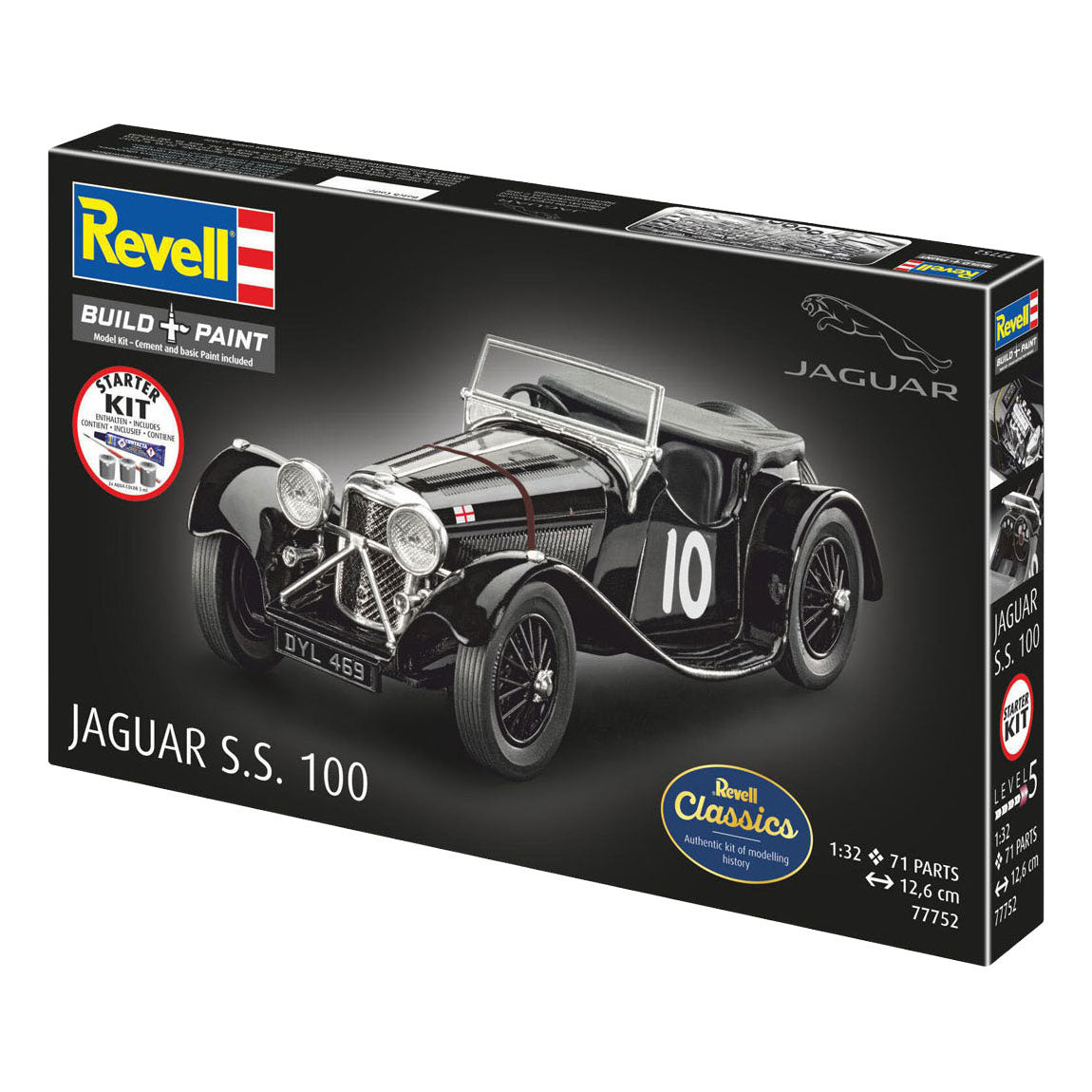 Zestaw startowy Revell do modelu Jaguar SS 100 1:32 - 75 szt.