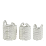 Decoris 3-delig manden set ø30x30cm off-white imitatiebont