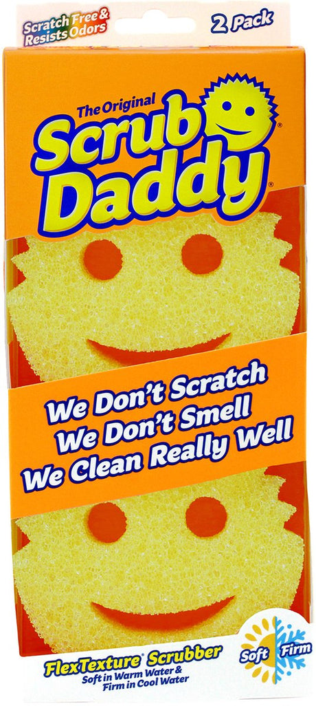 Oryginalna gąbka do czyszczenia Scrub Daddy - żółta - 2 sztuki