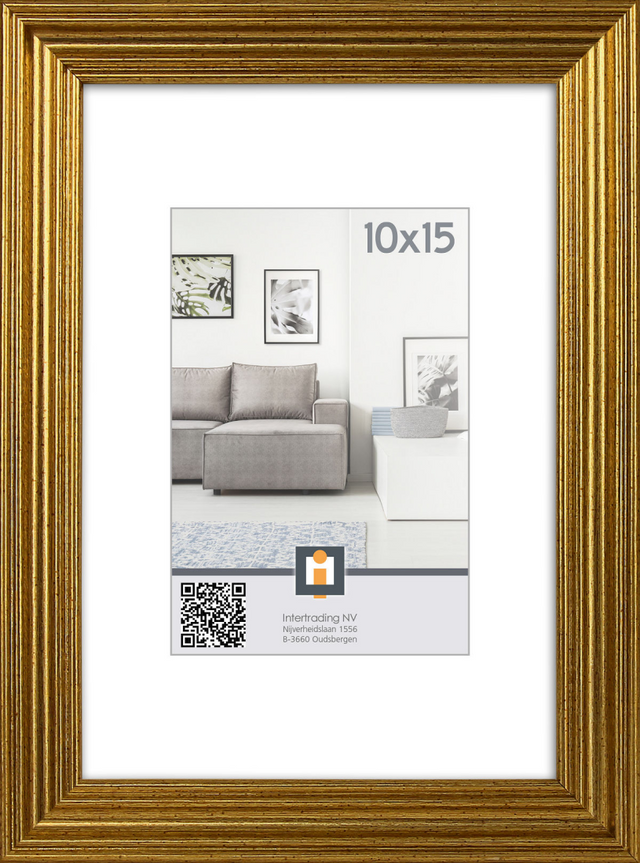 Fotolijst salerno 10x15cm - goud