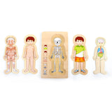 Mała stopa - drewniane puzzle chłopca, 29 szt.