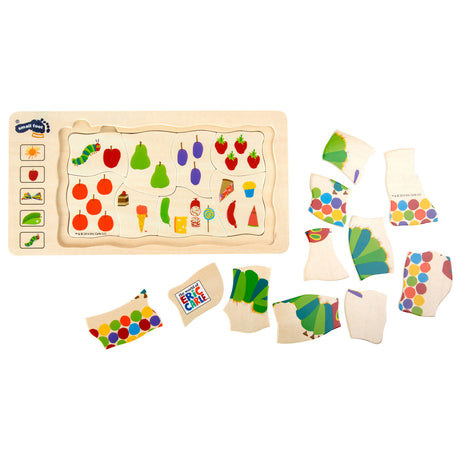 Puzzle Mała Stopa - gąsienica nigdy dość, 36 elementów.