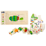 Puzzle Mała Stopa - gąsienica nigdy dość, 36 elementów.