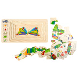 Puzzle Mała Stopa - gąsienica nigdy dość, 36 elementów.